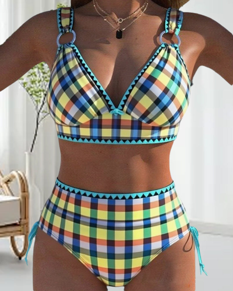 Amalfi™-Colourful Checked Bikini