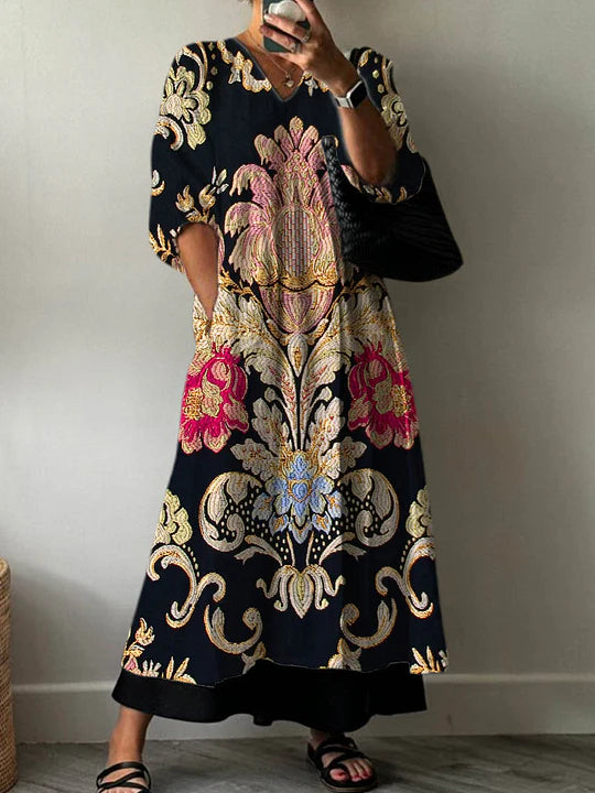 Lio-Elegant Print Dress