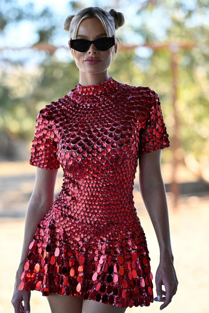 Elowyn | High Neck Mini Dress