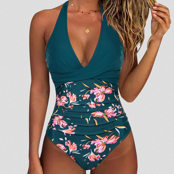 LYRA | TEAL FLORAL SWIMSUIT