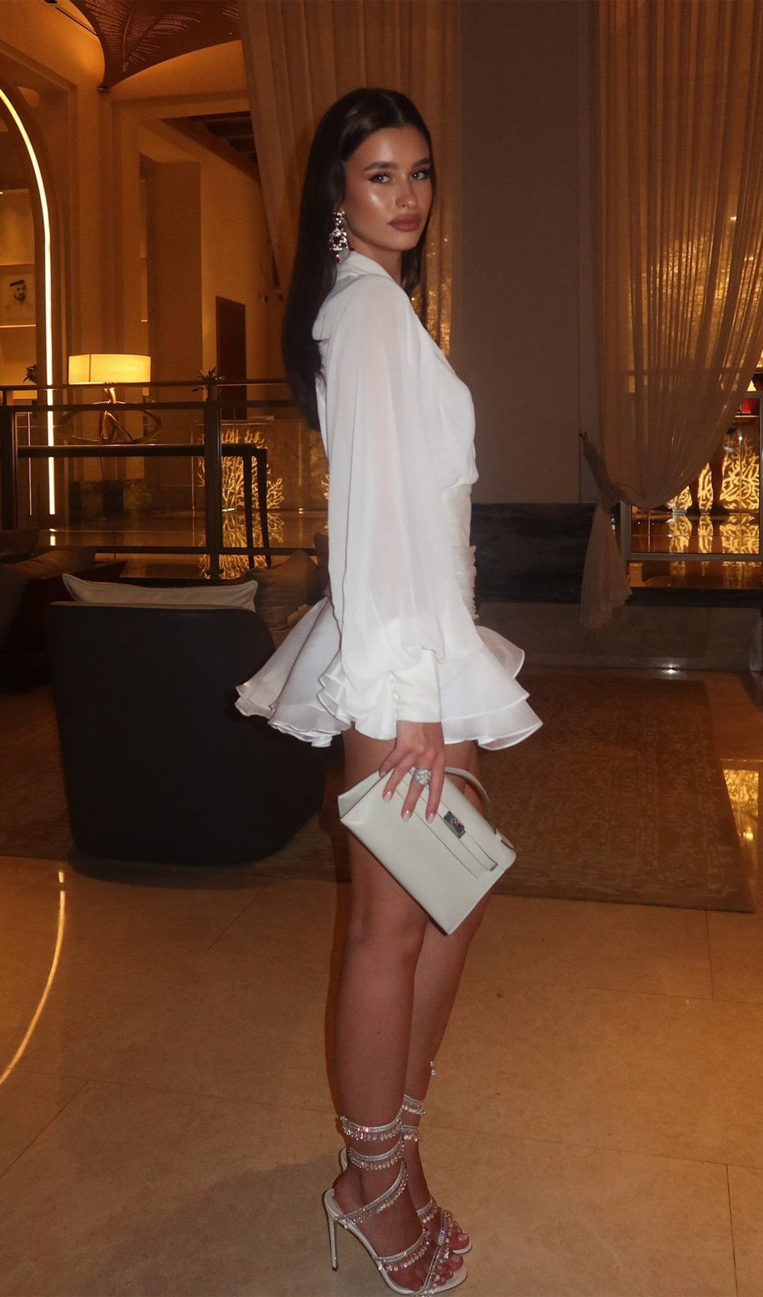 Angelina | Lantern Sleeve Mini Dress