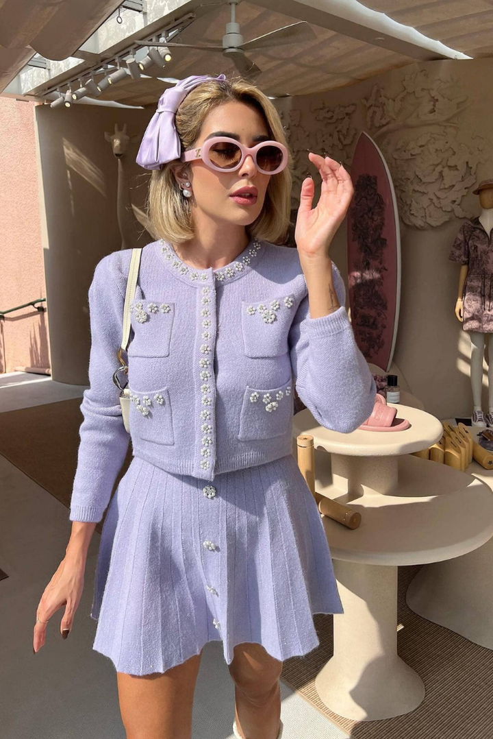 Briar | Cardigan Mini Skirt Set