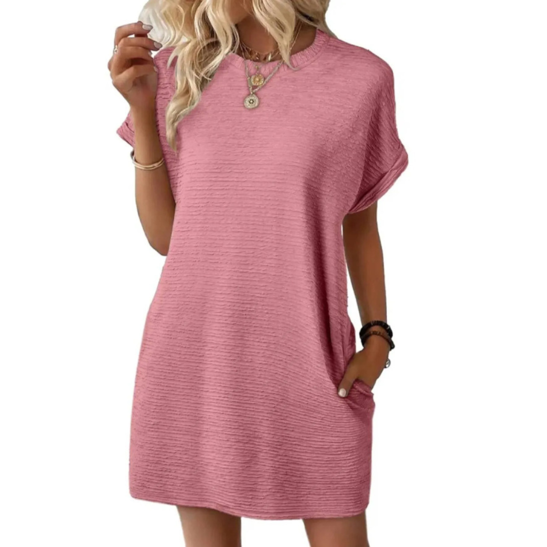 TASHA™ – Casual Minimalist Round Neck Summer Dress