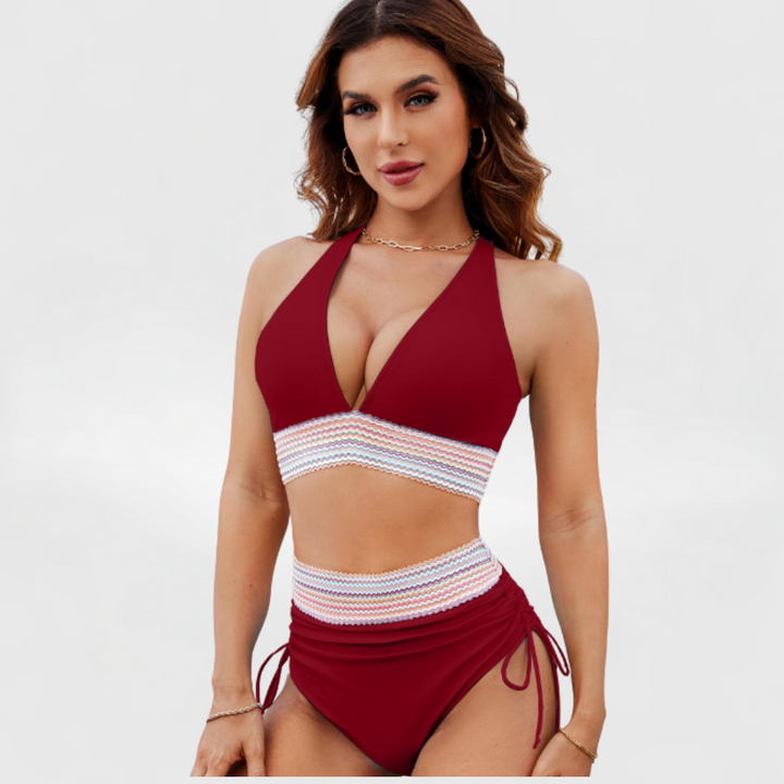 FLORIANE | NAVY HIGH-WAIST BIKINI