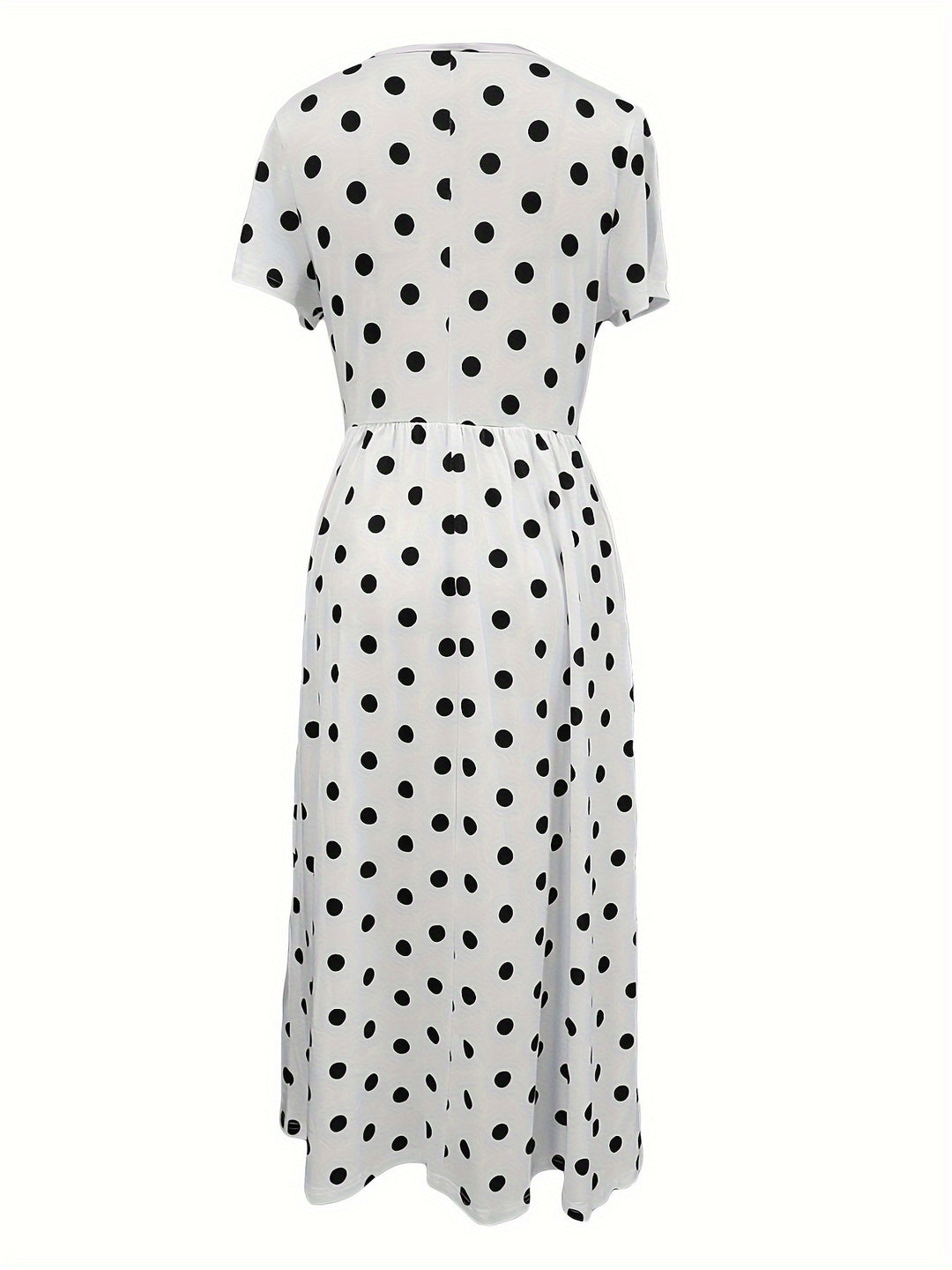 Serean™-Chic Polka Dot Midi Dress