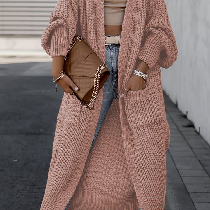 Layla™ -  Elegant Deep V-Neck Long Sleeve Cardigan