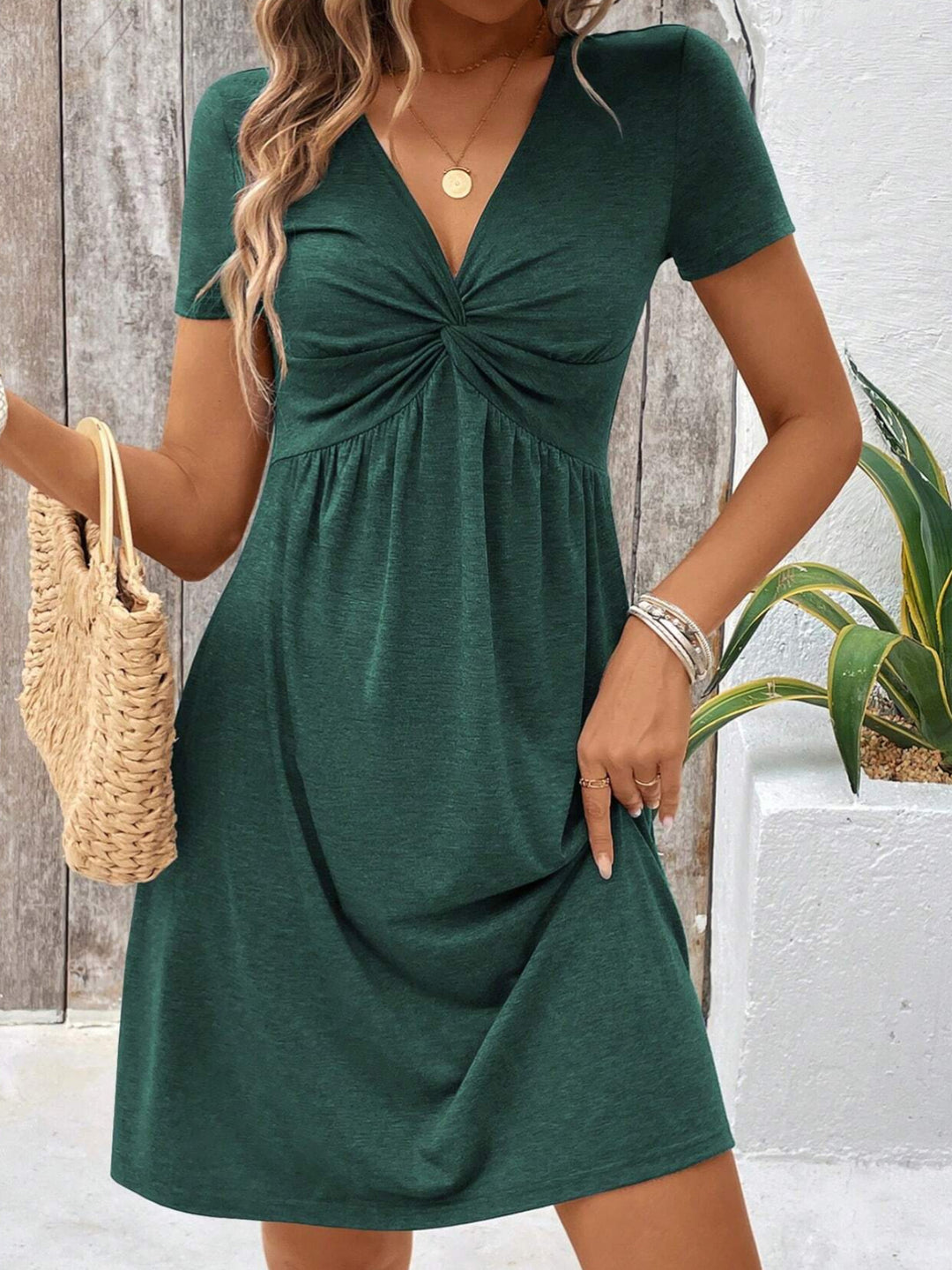 Jayde-Spring Summer Elegant Short Sleeved Dress