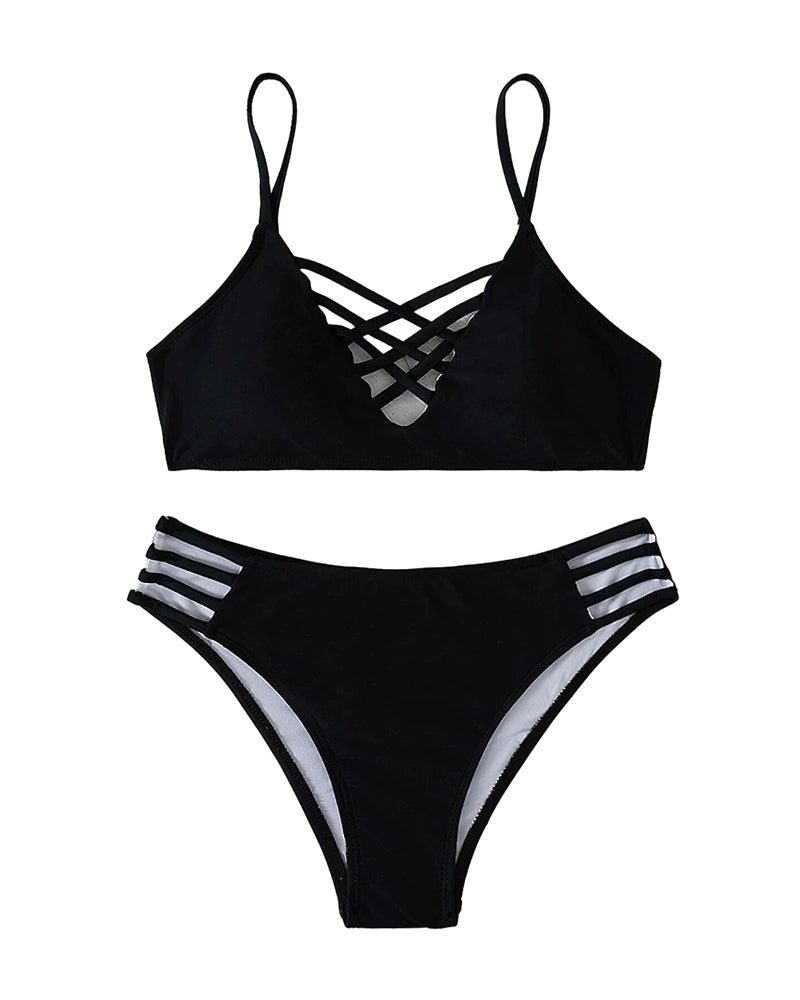 Elicia™ - Bold Cross-Strap Bikini