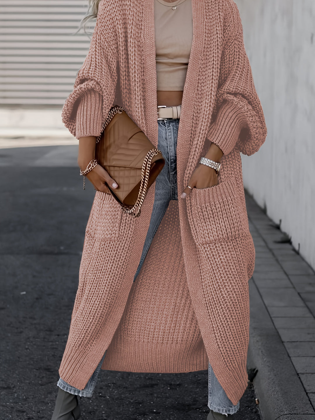 Layla™ -  Elegant Deep V-Neck Long Sleeve Cardigan