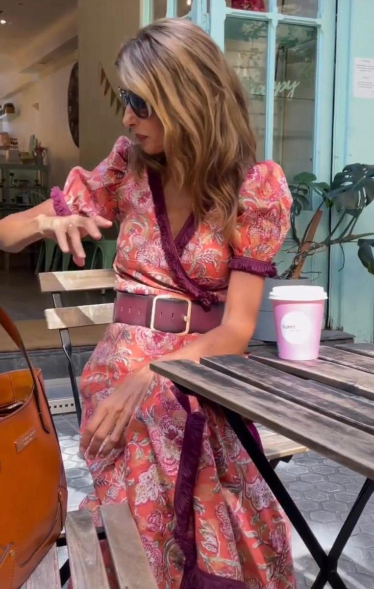 Missi Elegant Pink Short Sleeve Maxi Dress