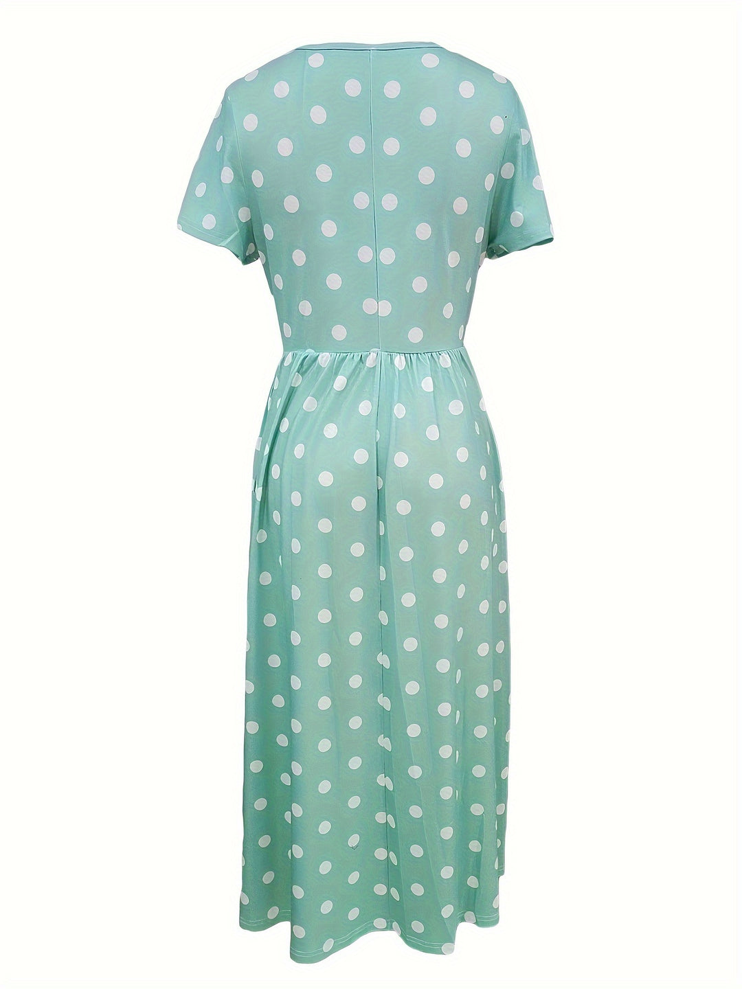 Serean™-Chic Polka Dot Midi Dress