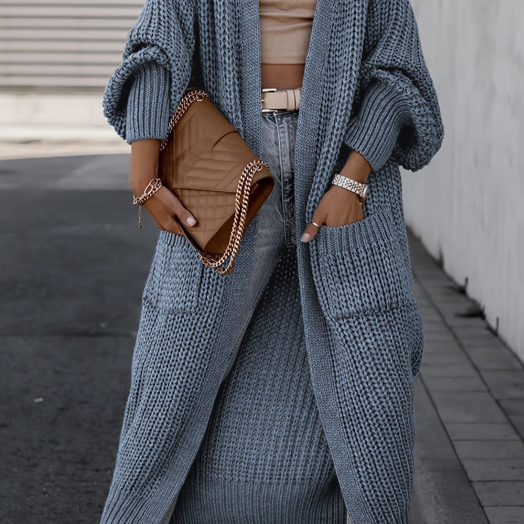 Layla™ -  Elegant Deep V-Neck Long Sleeve Cardigan