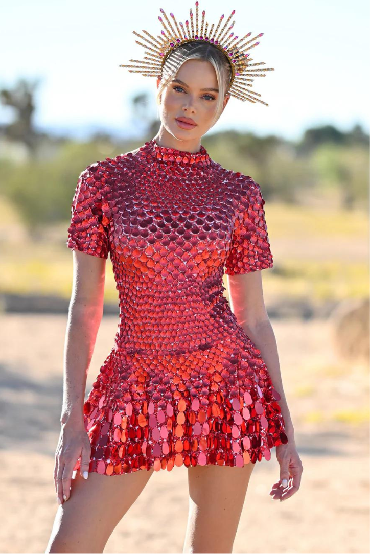 Elowyn | High Neck Mini Dress