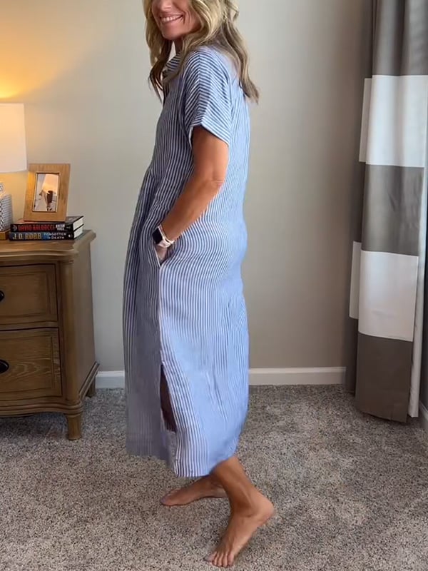 Frederika | elegant striped dress