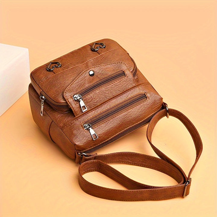 Zoey™ - Chic Heart Charm Crossbody Bag
