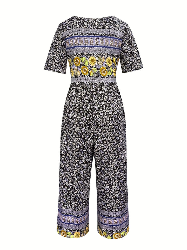 Teri-Floral Print Casual Versatile Dress