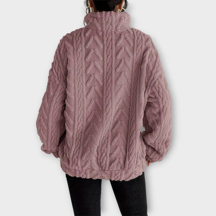 Fiona | Braided Zip-Up Pullover