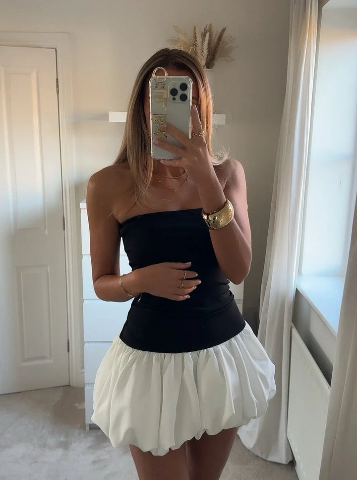 Danielle | Bubble Hem Mini Dress