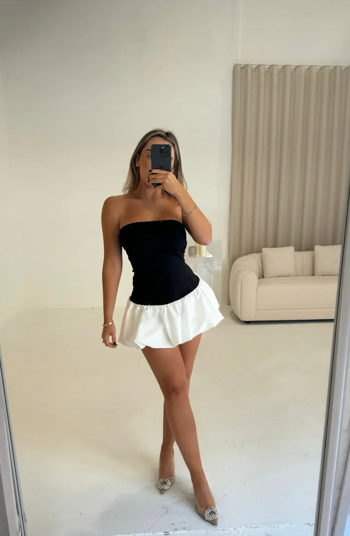 Danielle | Bubble Hem Mini Dress