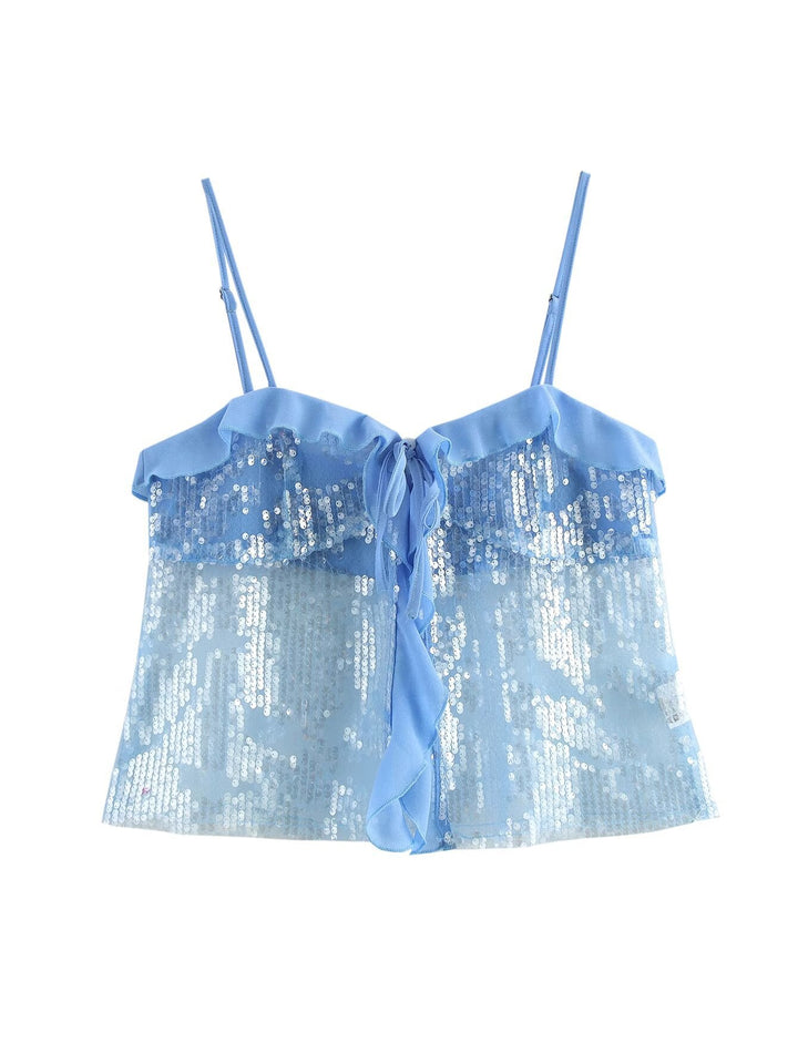 Clarissa | Sequin Halter Top