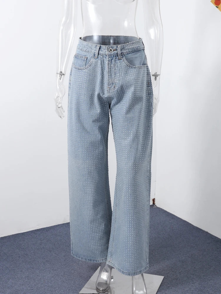 Glamour Denim Pants | Women's Jeans with Rhinestones