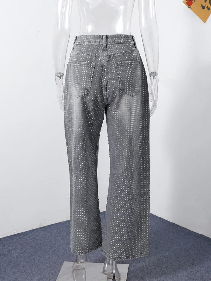 Glamour Denim Pants | Women's Jeans with Rhinestones