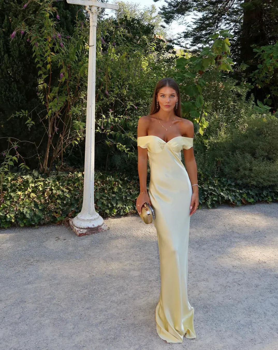 Emory | Satin Backless Maxi Dress