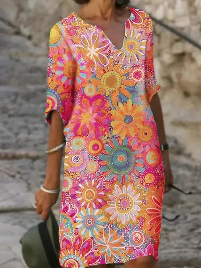 Beth™ - Colourful Floral Dress