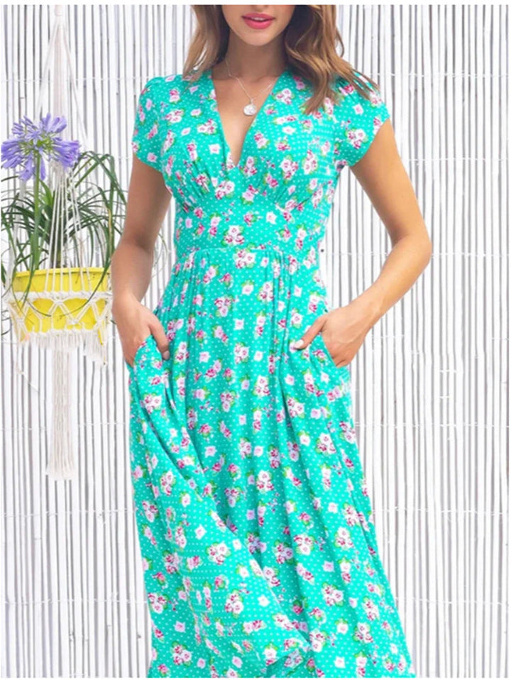 MAE – FLORAL BUTTON-DOWN MIDI DRESS