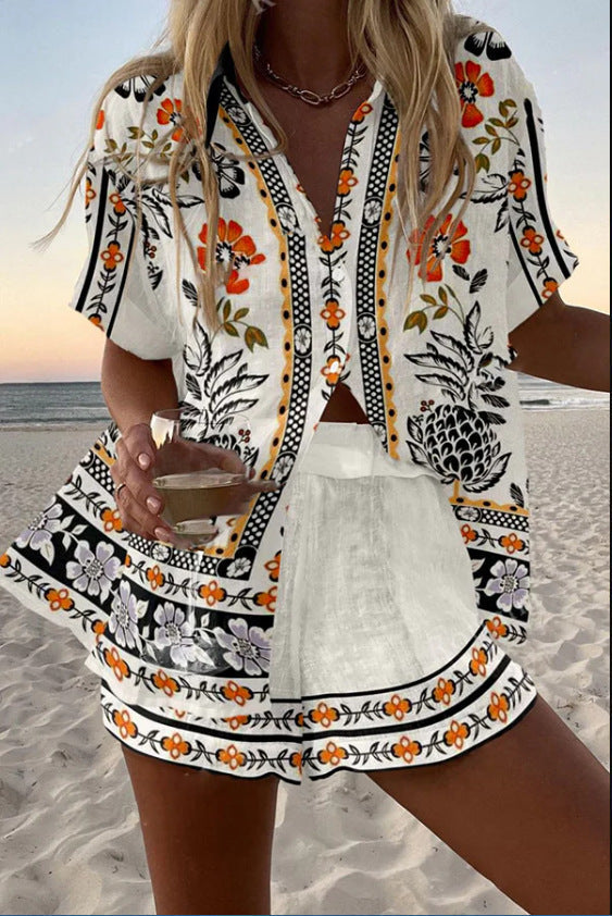 Irella™ | floral-print linen mini set