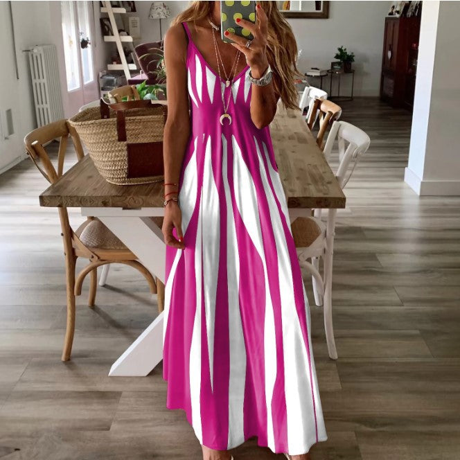 Naples - Striped Long Dress