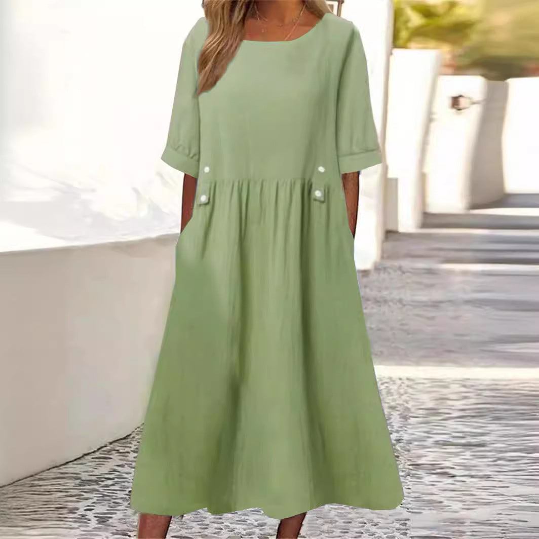 Amanti™ - chic cotton-linen dress