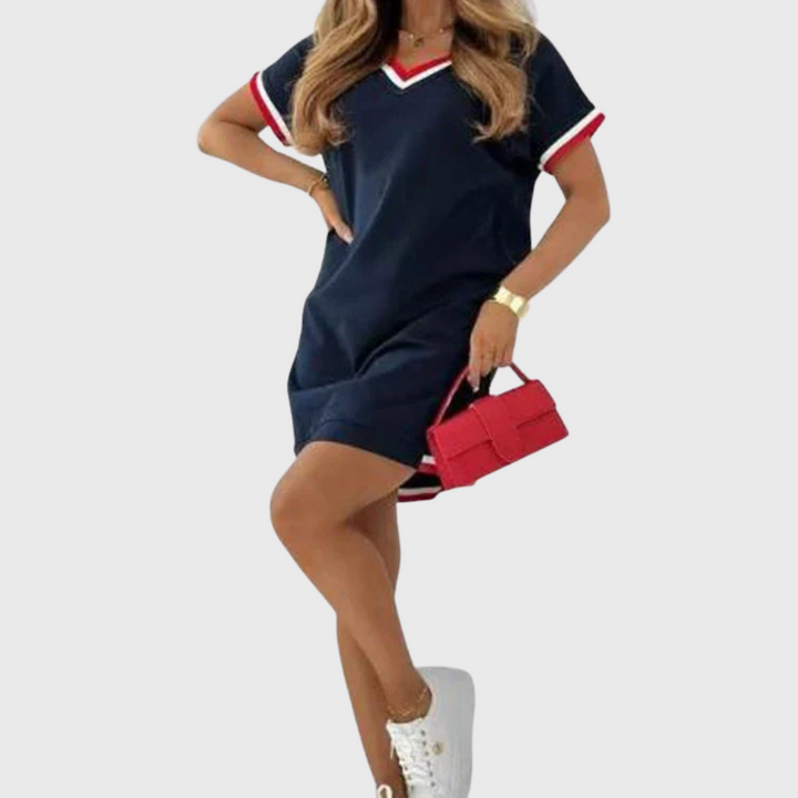 Cassidy-Comfort dress with short sleeves