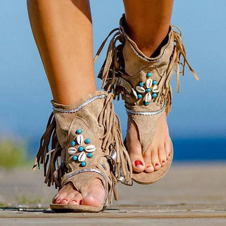 Victoria™ - Retro Fringe Boho Sandals