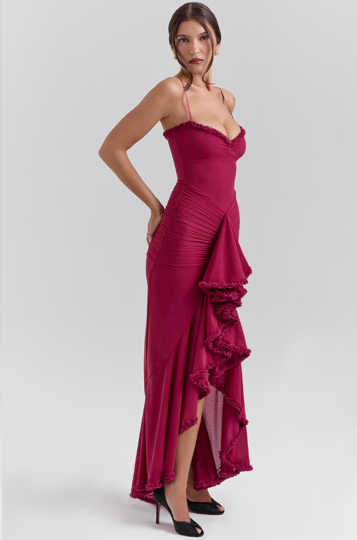 Ruby | Charming Ruffled Gown