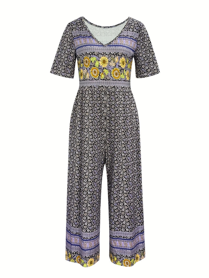 Teri-Floral Print Casual Versatile Dress