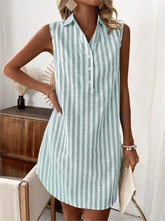 Fraiya - Striped Shirt Dress