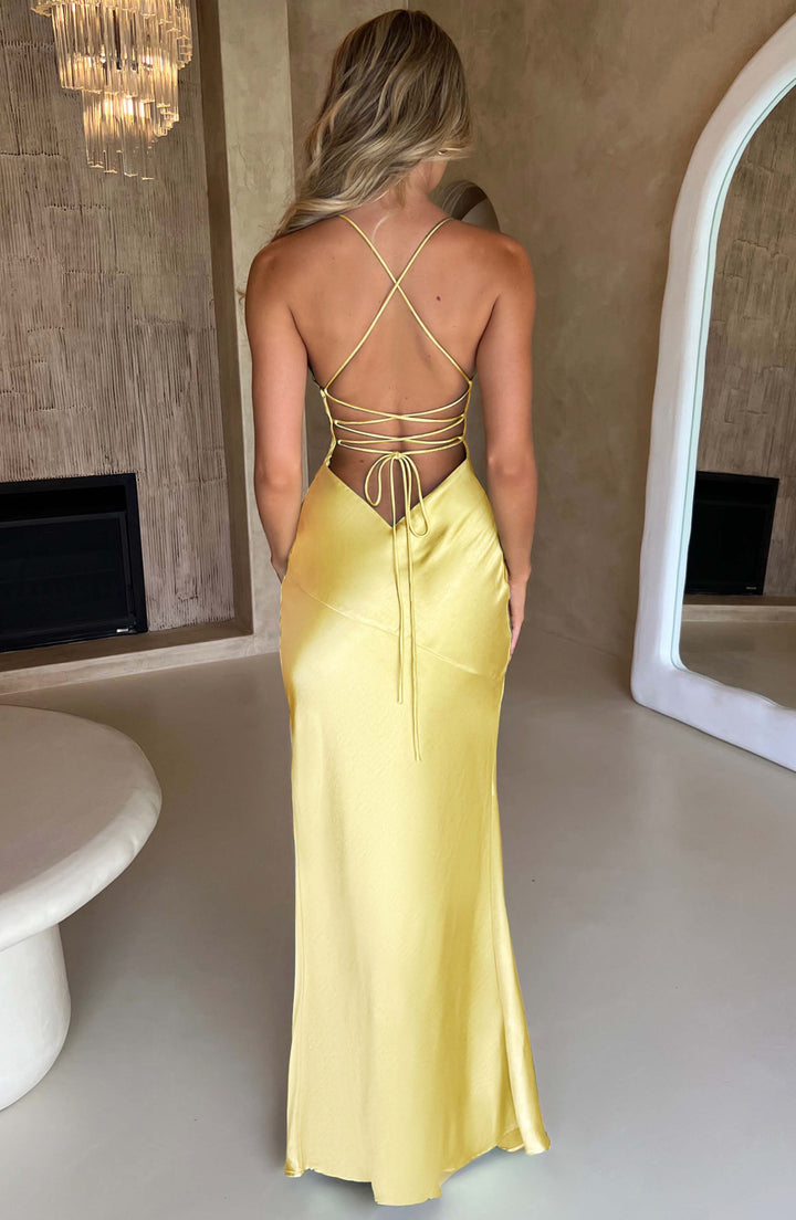 Natalie | Satin Maxi Dress