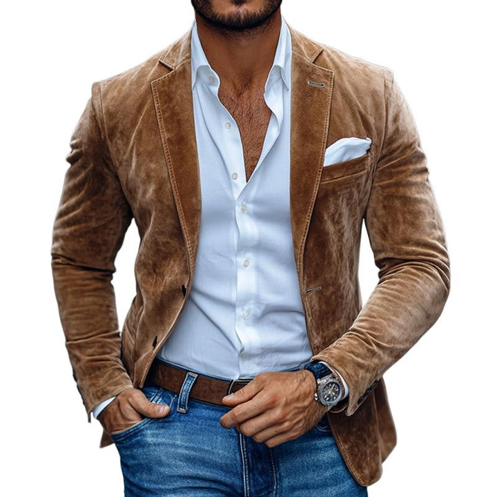 Jonas™ | Plain Two-Button Suede Blazer