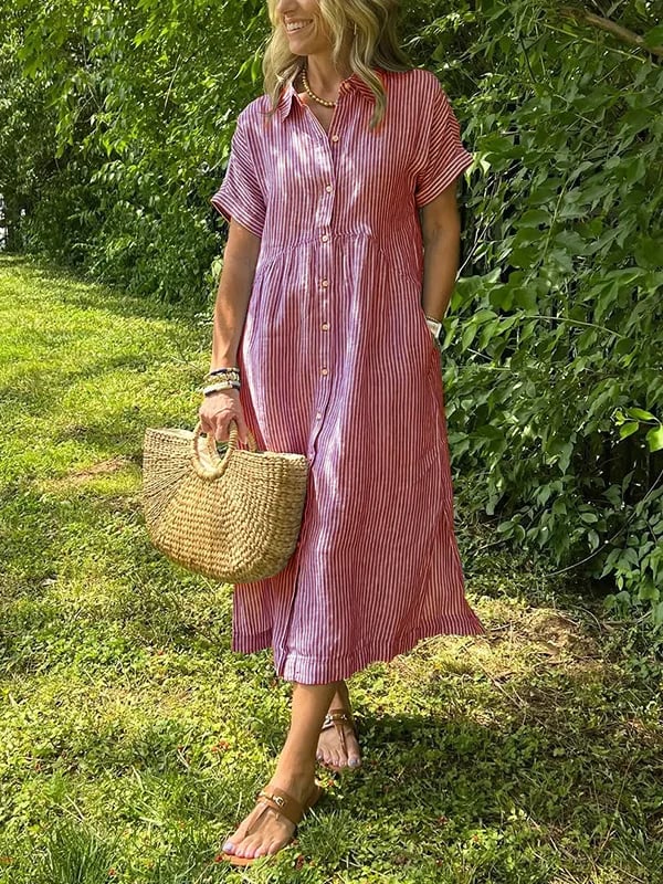 Frederika | elegant striped dress