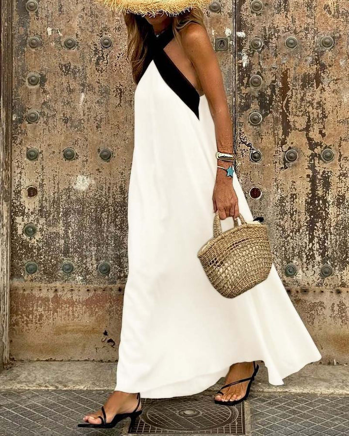Murcia – Crossover Halter Maxi Dress