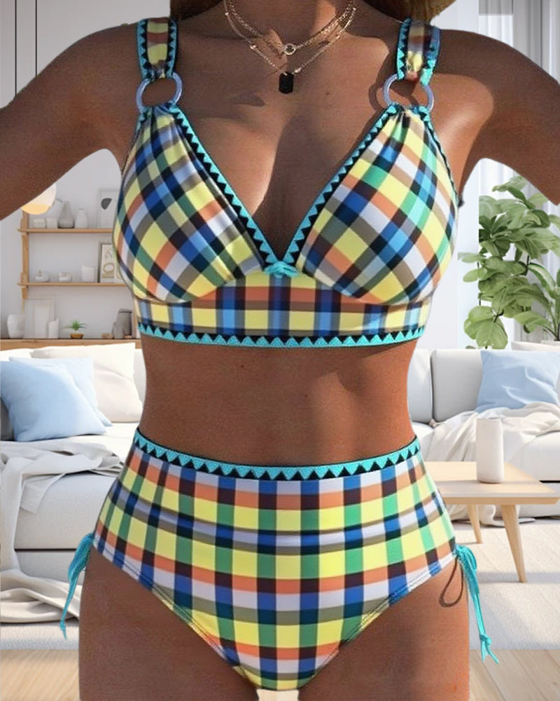 Amalfi™-Colourful Checked Bikini