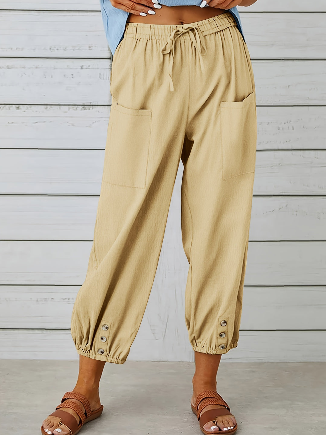 Wide Leg Capri Pants