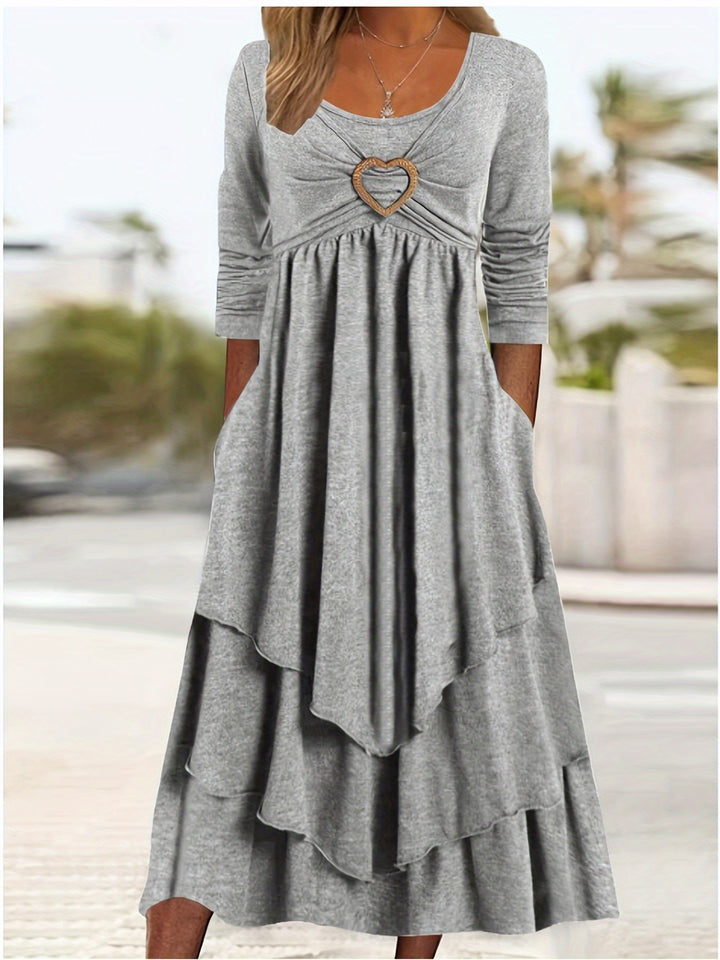 Angie™-Elegant Dress with Heart Detail