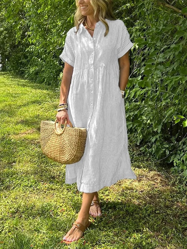 Frederika | elegant striped dress