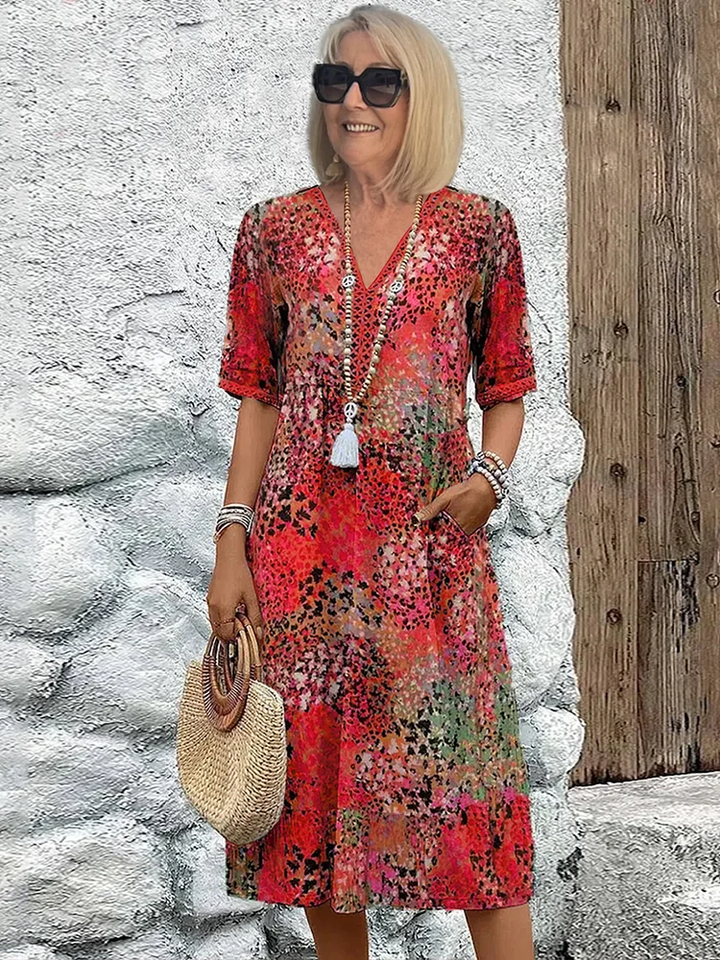 Zaya | Elegant Boho Midi Dress