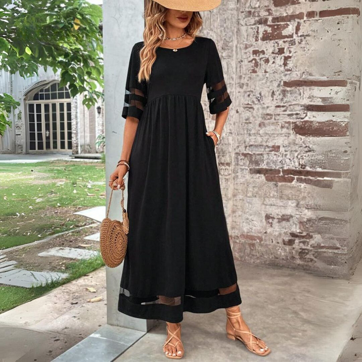 Aira™ - Elegant A-Line Midi Dress