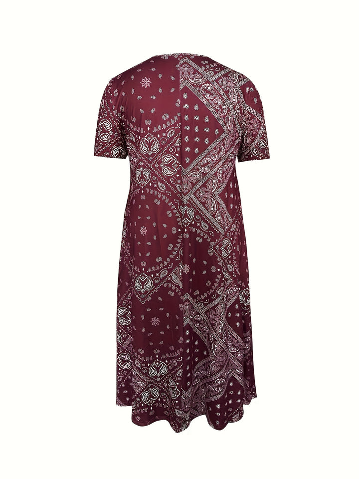 Cassie™-Casual Paisley Print Dress