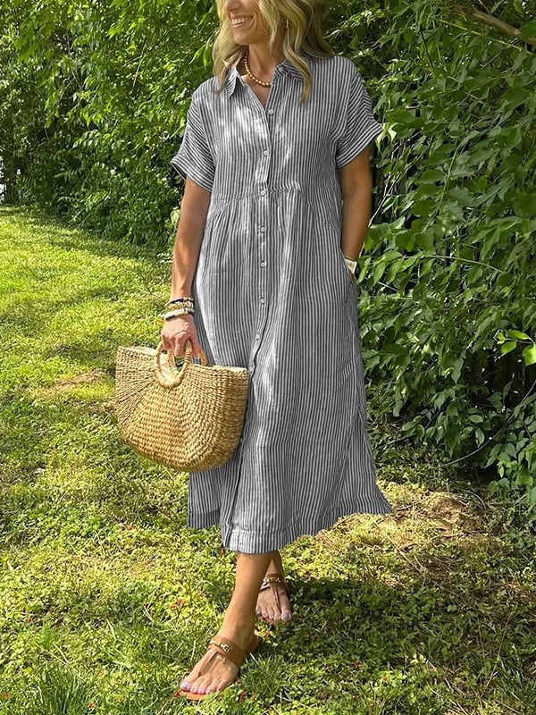 Frederika | elegant striped dress