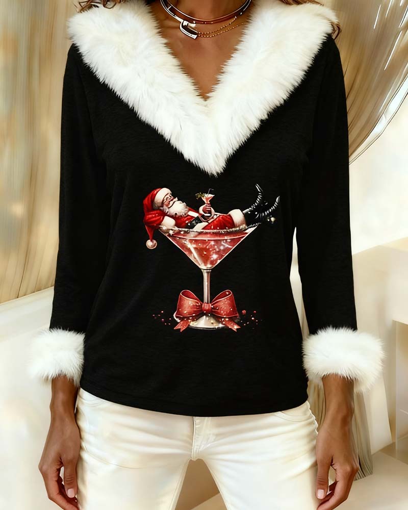 Ginnie- Santa V neck Jumper